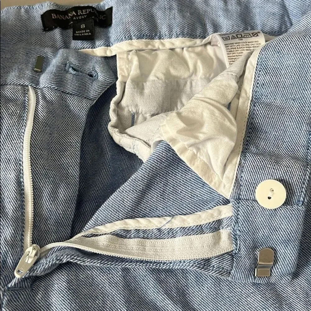 Banana Republic Avery Pant Chambray Size 8